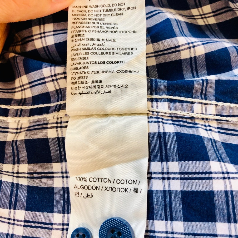 Superdry Blue Check Long Sleeve Washbasket Shirt S - Picture 8 of 8